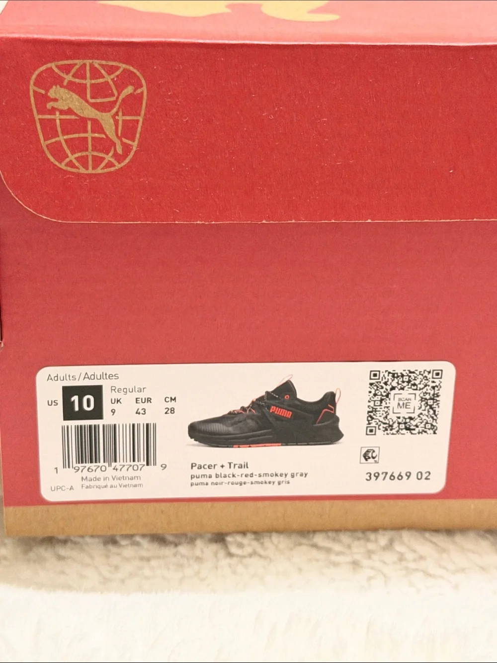 Puma Pacer+ 'Black Red Sneakers Men’s